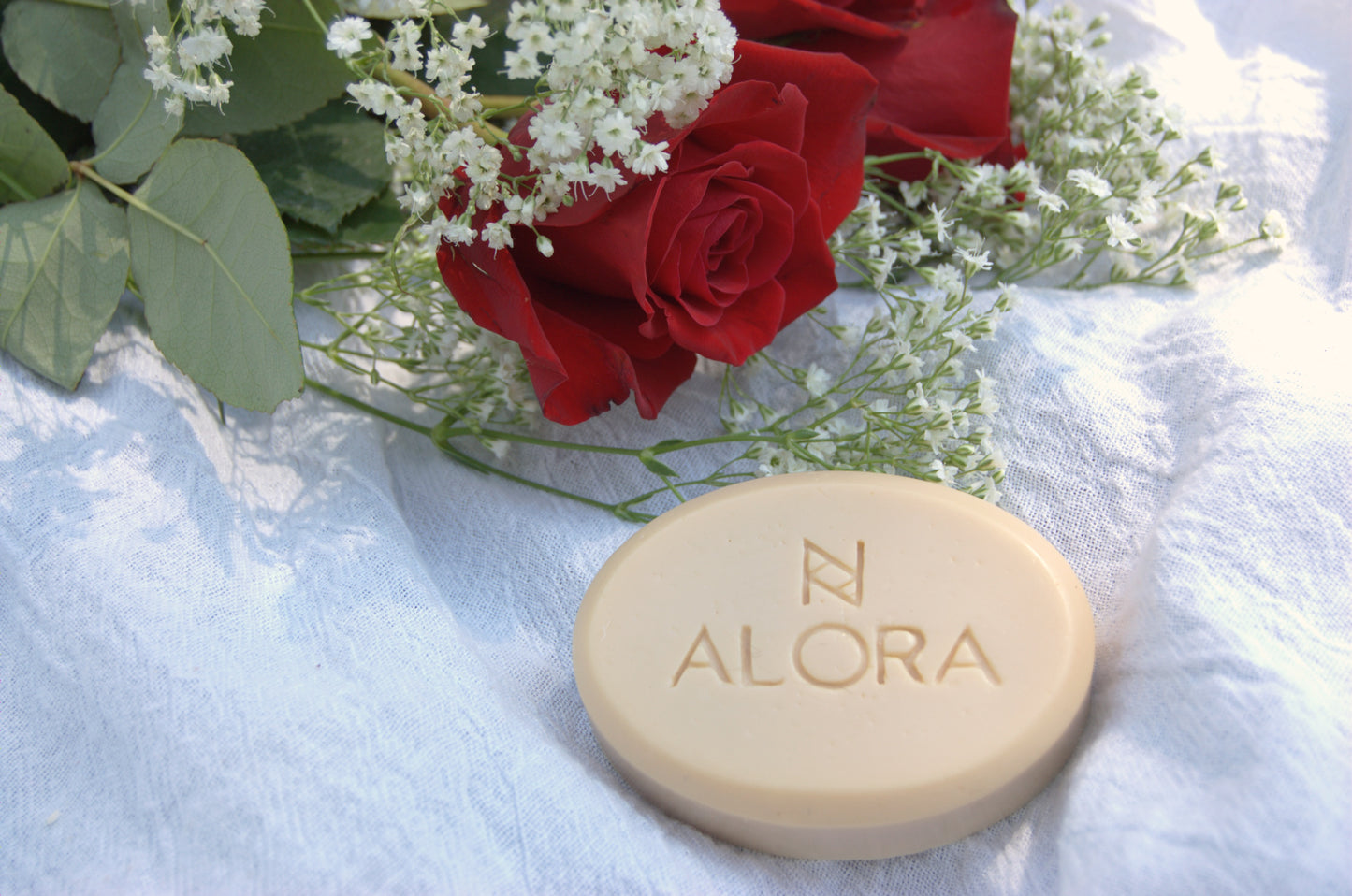 Peaceful Elegance with roses. Natural goat milk soap