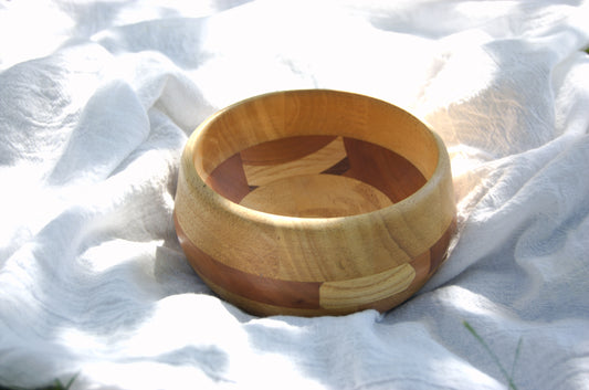 Oak/Cherry/Walnut Segmented Bowl