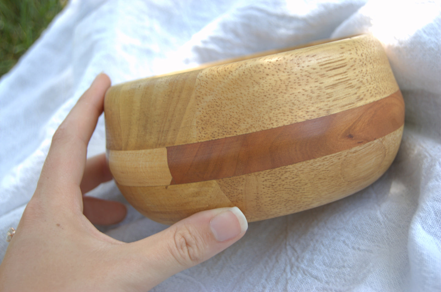 Oak/Cherry/Walnut Segmented Bowl