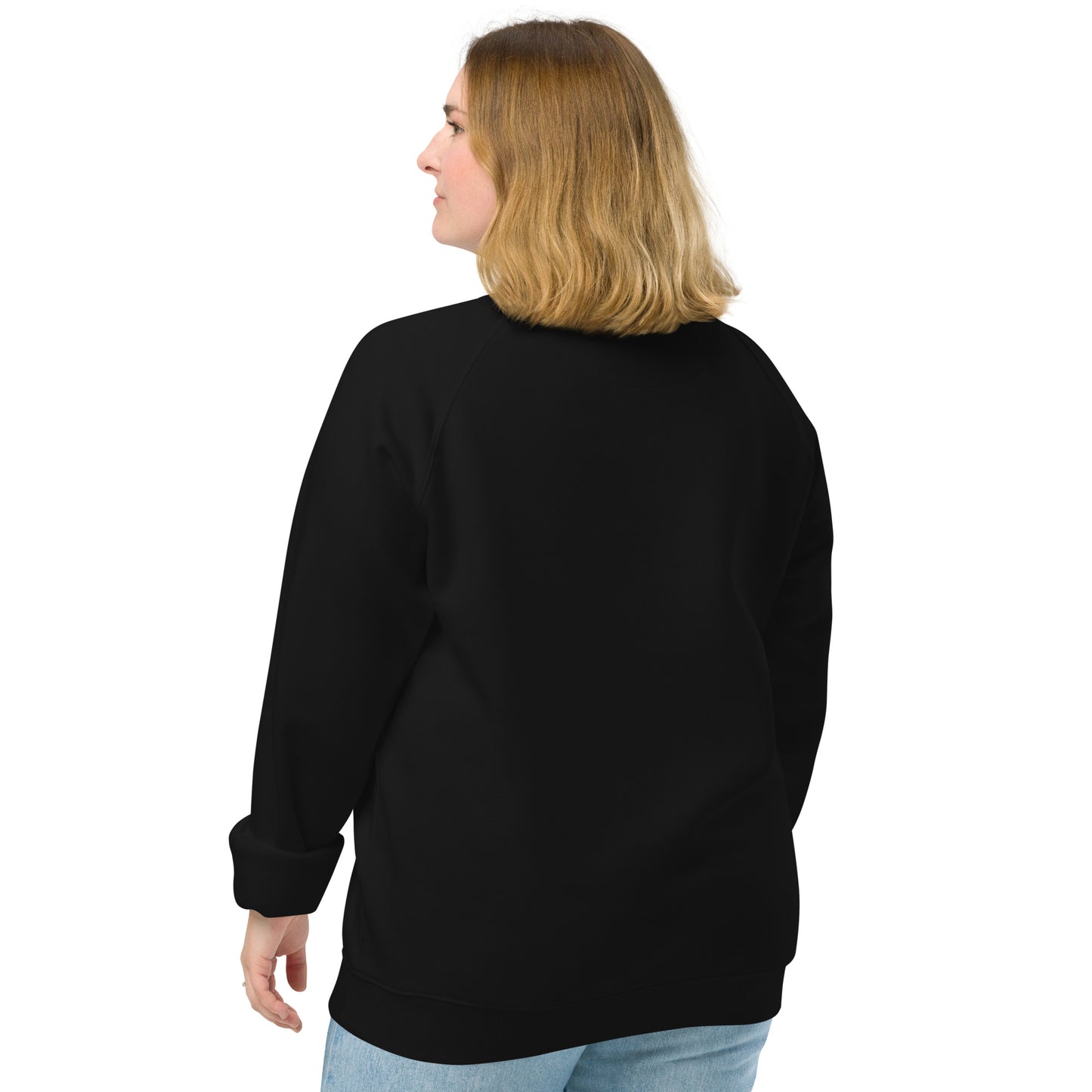 Unisex organic raglan sweatshirt